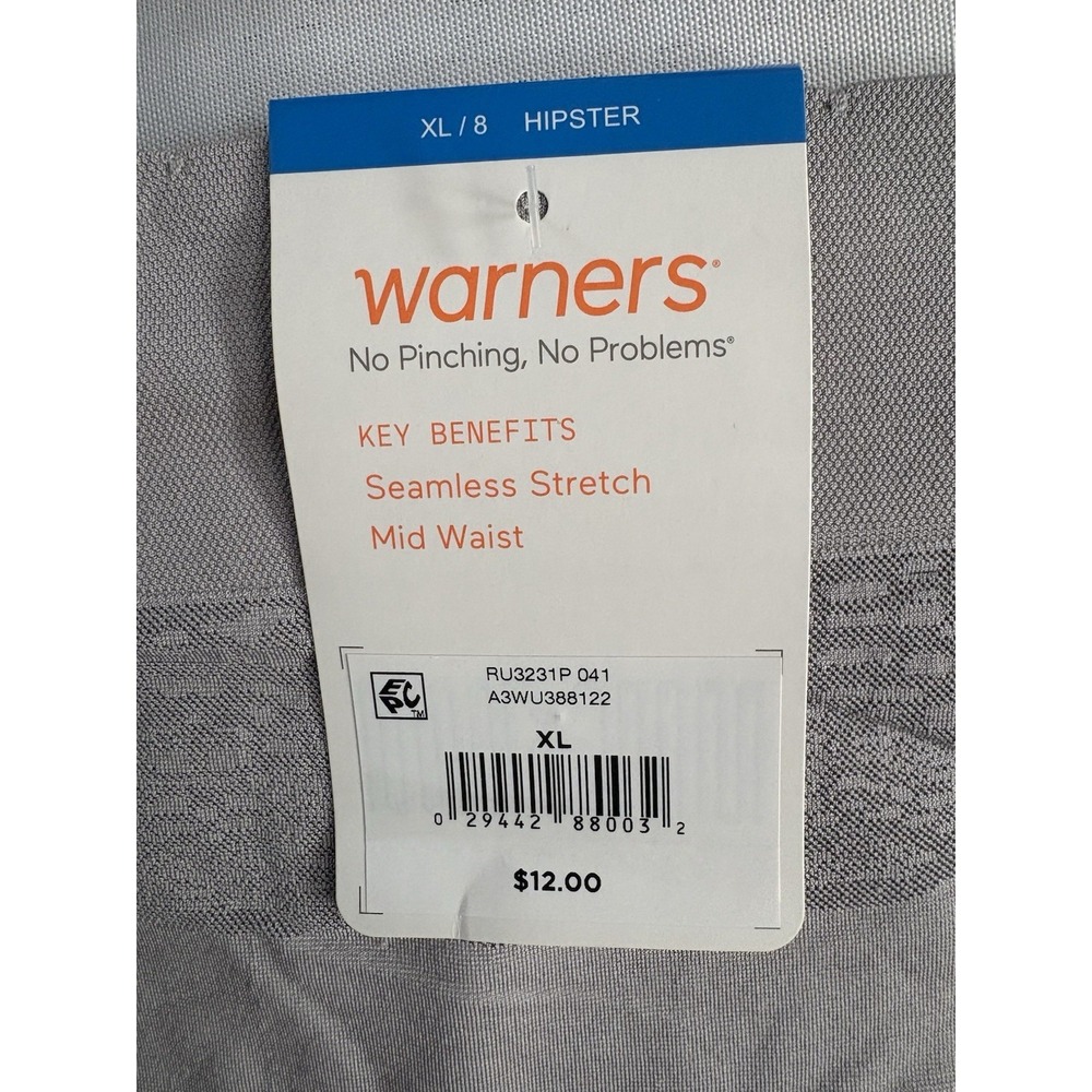 NEW Warners Panty No Pinch No Problems Hipster Panties 2 Pair Womens Size XLarge - Picture 2 of 6